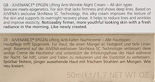 JUVENA EPIGEN Crema DE Noche Lifting Anti-Arrugas 50ML Unisex Adulto, Negro, 50