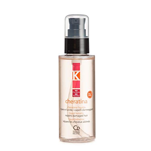 K-Cheratina Liquid - Serum Profesional con Queratina Hidrolizada y Aceite de Argán para Cabellos Dañados - Serum Pelo, Tratamiento Profesional de Hidratación y Reestructuración - 100 ml