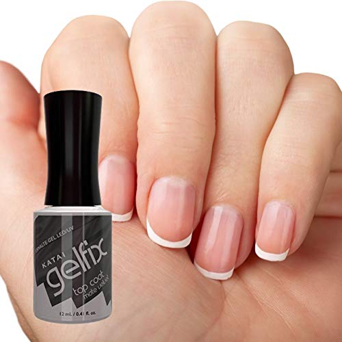 Katai Gelfix Top Coat Mate Velvet Para Esmalte Semipermanente De Uñas En Gel Uv Led, Transparente, 12 Mililitro