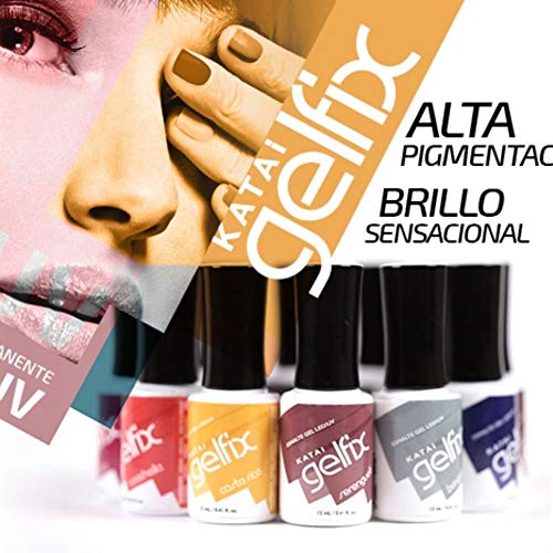 Katai Gelfix Top Coat Mate Velvet Para Esmalte Semipermanente De Uñas En Gel Uv Led, Transparente, 12 Mililitro