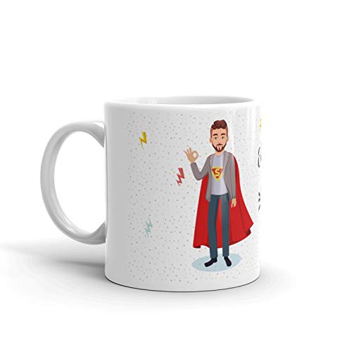 Kembilove Taza de Café para Tío – Aquí Bebe un Super Tío – Taza de Desayuno para Familia – Regalo Original Tazas Familiares para Cumpleaños, Navidad, Aniversarios – Taza de Cerámica de 350 ml