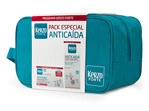 Kerzo Forte Neceser Tratamiento Intensivo Anti Caída. Ampollas + Champú 400 ml