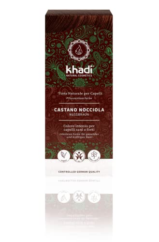 Khadi - Tinte de plantas (100 g), avellana natural, marrón oscuro