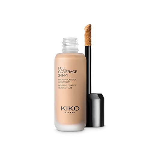 KIKO Milano Full Coverage 2-In-1 Foundation & Concealer 11 - N 60 | Base de maquillaje y corrector 2 en 1, alta cobertura