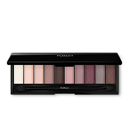 KIKO Milano Smart Eyeshadow Palette 01 | Paleta con 10 sombras de ojos y diferentes acabados. Aplicador doble incluido