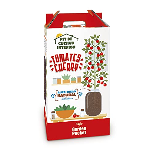 Kit Cultivo Interior Tomate Cherry con AUTORIEGO NATURAL -Garden Pocket