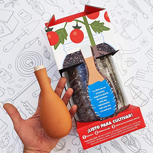 Kit Cultivo Interior Tomate Cherry con AUTORIEGO NATURAL -Garden Pocket