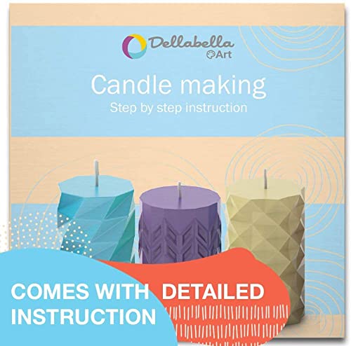 Kit de fabricación de velas – Juego de cera y accesorios para la fabricación de velas perfumadas – Kit de cera de soja para velas de color, fácil de hacer