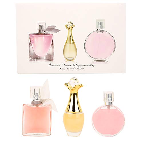 Kit de perfume para mujer de 3 piezas, juego de perfume de fragancia natural para dama de larga duración con diferentes aromas de frutas, juego de Colonia