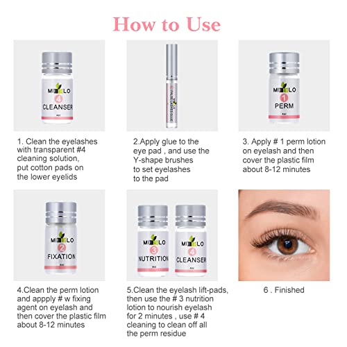 Kit de Permanente de Pestañas, Pretfy Lash Lift Kit, Kit de Elevación de Pestañas, Semipermanente Natural con Herramientas Completas, Lifting Pestañas, Ideal para Salones