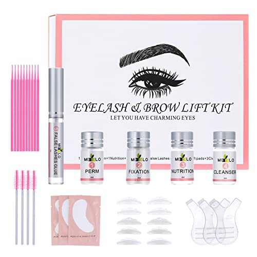 Kit de Permanente de Pestañas, Pretfy Lash Lift Kit, Kit de Elevación de Pestañas, Semipermanente Natural con Herramientas Completas, Lifting Pestañas, Ideal para Salones