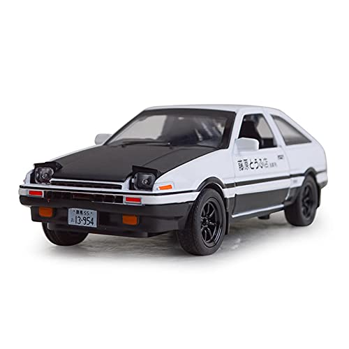 Kits Juguetes Modelos Coches De Moda para Initial D AE86 1:28 Coche De Aleación De Juguete Metal Y Modelo Coche Juguete Colección Regalos para Niños Adultos Expresión De Amor (Color : Negro)