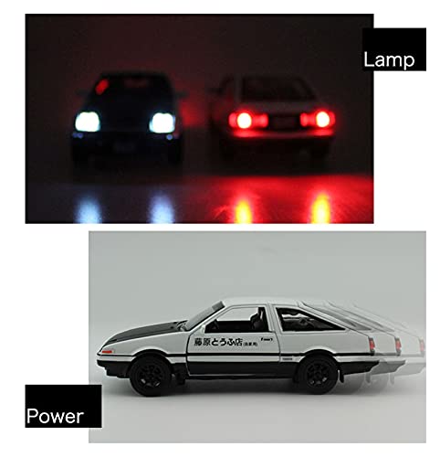 Kits Juguetes Modelos Coches De Moda para Initial D AE86 1:28 Coche De Aleación De Juguete Metal Y Modelo Coche Juguete Colección Regalos para Niños Adultos Expresión De Amor (Color : Negro)