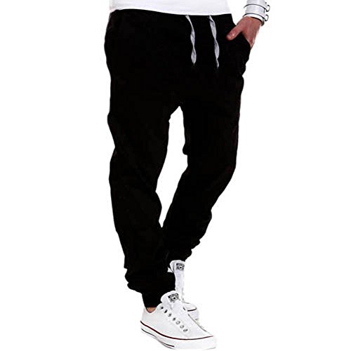 KJHSDNN Uomo Pantaloni Carghi Allentati Cavallo Basso Jogging Harem Sportivi