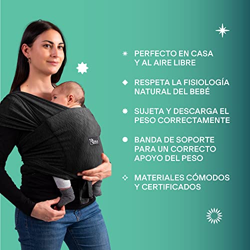 Koala Babycare - Fular Portabebés fácil de usar (fácil de colocar), unisex ajustable, la mochila portabebes multiusos apropiada hasta 10 kg. Fular portabebés elastico - Diseño Registrado KBC®