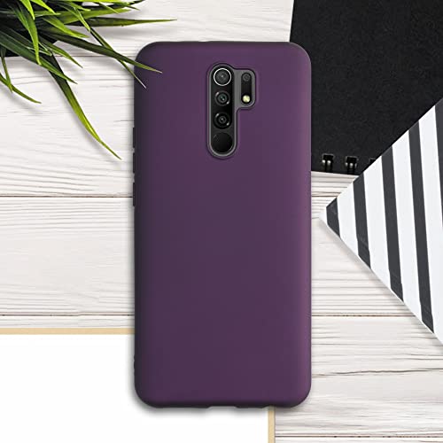 kwmobile Carcasa Compatible con Xiaomi Redmi 9 - Funda de Silicona para móvil - Cover Trasero en Frambuesa metálico