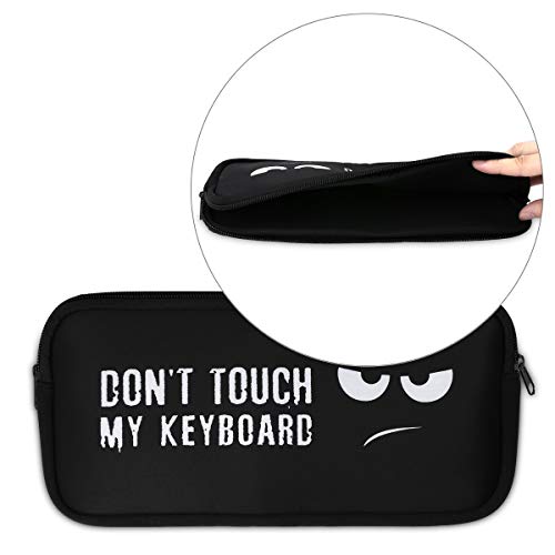 kwmobile Funda Universal Compatible con Teclado Apple Magic Keyboard - Estuche con Cremallera - Don't Touch my Keyboard