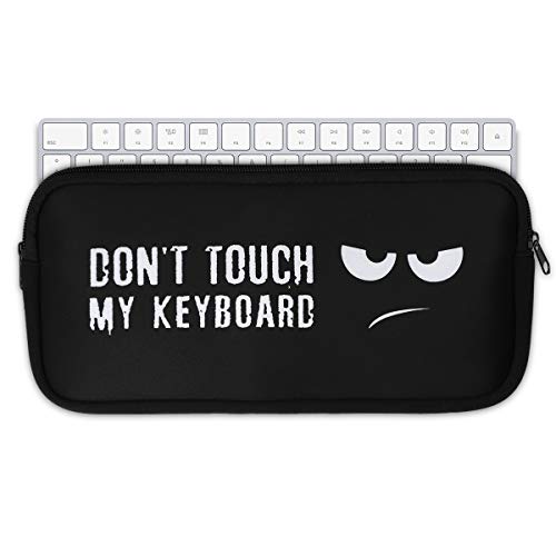 kwmobile Funda Universal Compatible con Teclado Apple Magic Keyboard - Estuche con Cremallera - Don't Touch my Keyboard