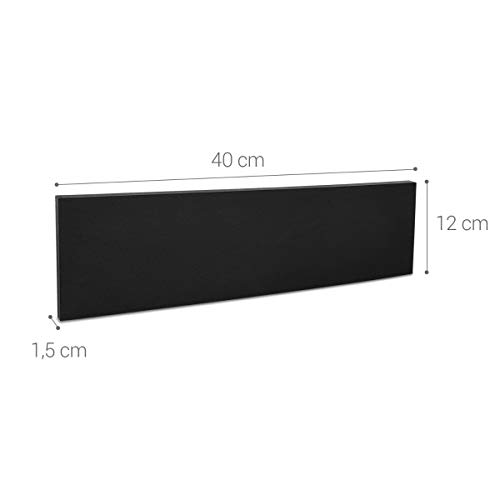 kwmobile Parachoques para Garaje - Set 4X Protector de Pared Esquina y columnas de Parking - Protectores paragolpes de Espuma - 40 x 12 x 1.5 CM Negro