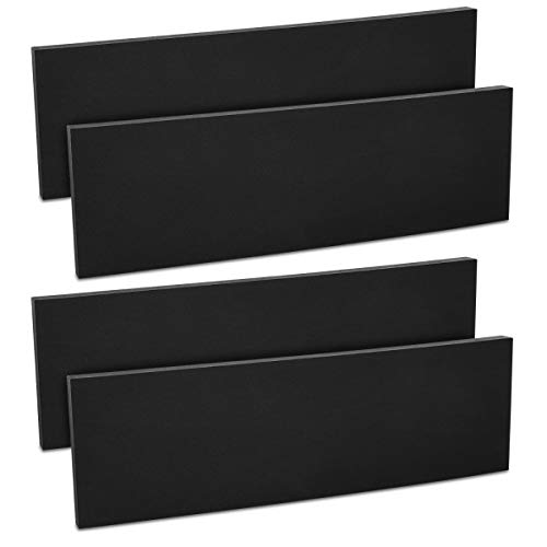 kwmobile Parachoques para Garaje - Set 4X Protector de Pared Esquina y columnas de Parking - Protectores paragolpes de Espuma - 40 x 12 x 1.5 CM Negro