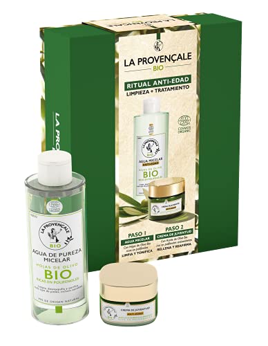 la Provençale Bio Pack Anti Edad Crema de Juventud 50Ml y Agua Micelar Anti Edad con Aceite de Oliva Bio Rico en Polifenoles Antioxidantes