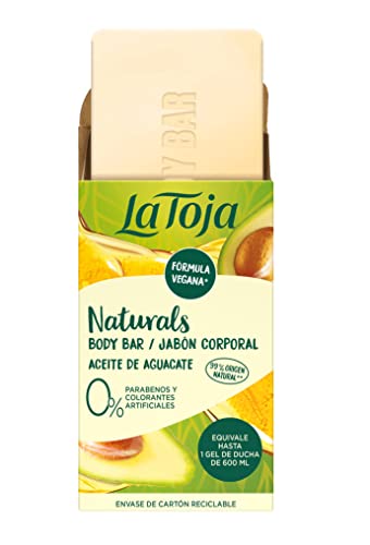 La Toja Naturals - Gel de Ducha Sólido, Aceite de Aguacate, 100 g, piel intensamente nutrida e irresistiblemente suave, fórmula vegana, fragancias que dejan huella