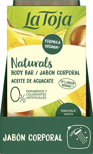 La Toja Naturals - Gel de Ducha Sólido, Aceite de Aguacate, 100 g, piel intensamente nutrida e irresistiblemente suave, fórmula vegana, fragancias que dejan huella