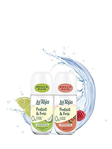 La Toja Protect & Free - Desodorante Roll-On Pomelo y Frambuesa, 1 x 50 g