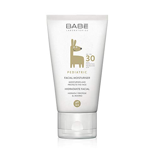 Laboratorios Babé - Crema Hidratante Facial Pediátrica SPF 30 50 ml, Piel Sensible y Delicada, Alta Protección Solar UVA UVB, Fotoprotector Para Bebé, Suavidad Inmediata