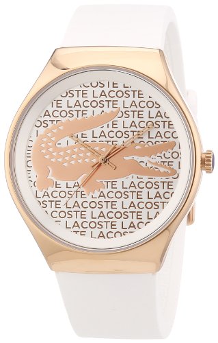 Lacoste 2000809 - Reloj analógico de Cuarzo para Mujer, Correa de Silicona Color Blanco