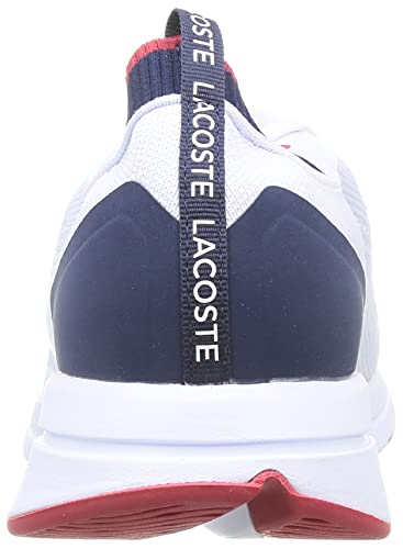 Lacoste Run SPIN KNITOLY01211 SMA, Zapatillas Hombre, Wht/Nvy/Red, 44 EU