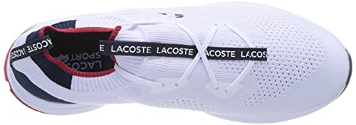 Lacoste Run SPIN KNITOLY01211 SMA, Zapatillas Hombre, Wht/Nvy/Red, 44 EU