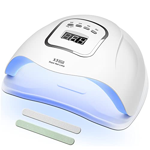 Lámpara Led Uñas UV LED 150 W Curado de Esmalte de Gel Lámpara Secador de Uñas Rápido con Función de Temporización - 10S / 30S / 60S / 99S Para Manicura/Pedicure Nail Art Hogar el Salón