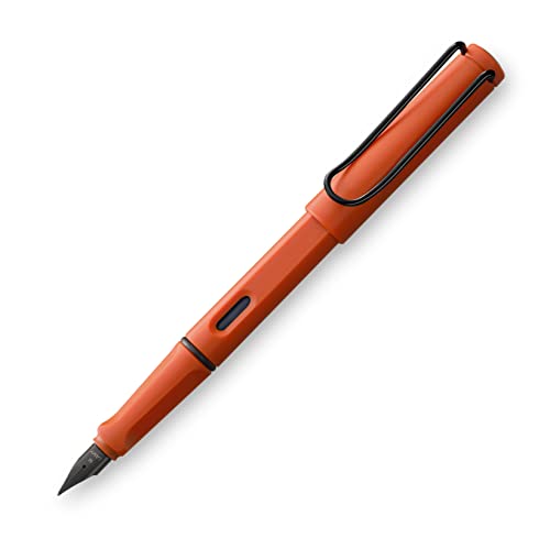 LAMY 1235677 Safari 41 - Pluma estilográfica moderna en color terracota con mango ergonómico y diseño intemporal, grosor de la pluma F