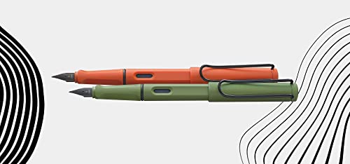 LAMY 1235677 Safari 41 - Pluma estilográfica moderna en color terracota con mango ergonómico y diseño intemporal, grosor de la pluma F