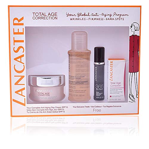 LANCASTER TOTAL AGE CORRECTION COMPLETE DAY CREAM 50 ML + SERUM 10 ML + CONTORNO OJOS 3 ML SET REGALO