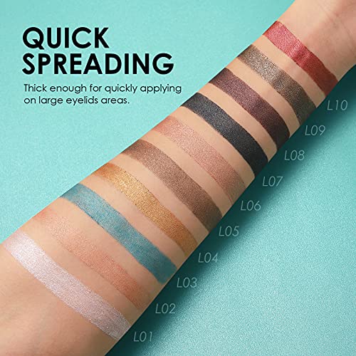 Lápiz de Sombra de Ojos, Barra de Dombra de Ojos Con Purpurina, Lápiz Metálico de 3 Colores Eyeshadow Stick en Crema, Larga Duración Resistente a la Decoloración (03)