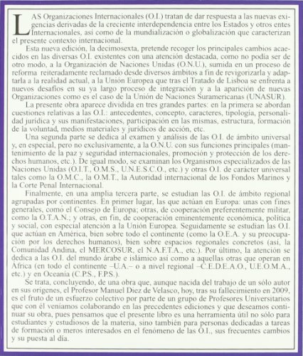 Las organizaciones internacionales (Derecho - Biblioteca Universitaria de Editorial Tecnos)