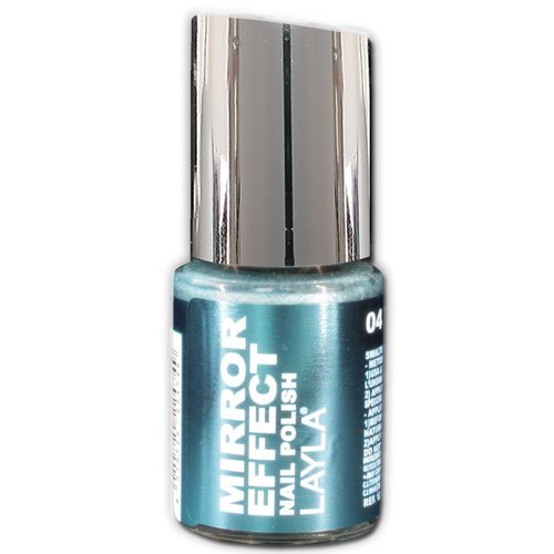 Layla Cosméticos Esmalte de Uñas, Efecto Espejo, Tono Cielo Titanium - 10 ml