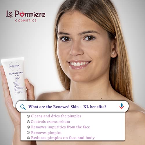 Le Pommiere Tratamiento Acné gel 100ml. Ayuda a remover espinillas, granos en cara o cuerpo. Anti imperfecciones facial y corporal. Adolescente, juvenil, hormonal o quístico