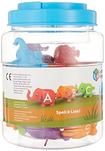 Learning Resources ABC Elephants Elefantes del alfabeto Snap-n-Learn, color (LER6710) , color, modelo surtido