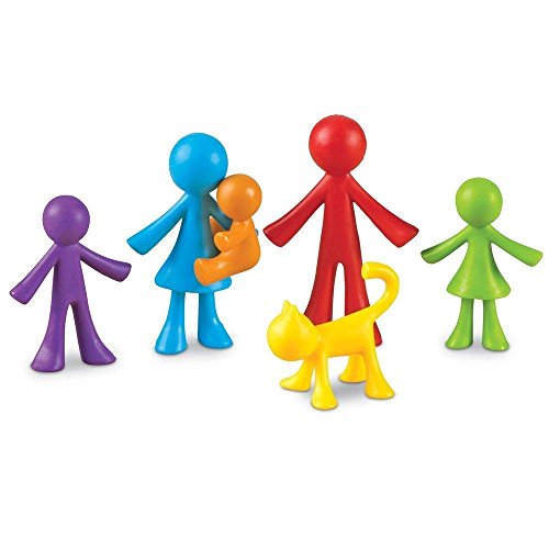 Learning Resources- Figuras de la Familia All About, Juego de 72, Color (LER3372) , color, modelo surtido