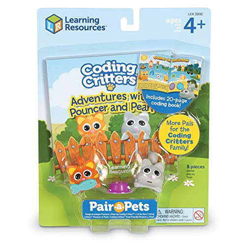 Learning Resources- Pareja de Mascotas aventureras de Coding Critters Pouncer y Pearl (LER3091)