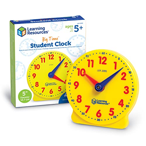 Learning Resources- Reloj para los Alumnos Big Time Student Learning Clock, Color (LER2095) , color/modelo surtido