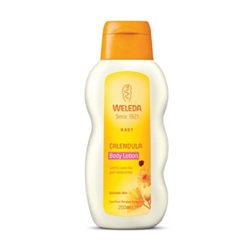 Leche Corporal de Caléndula, hidrata y calma - Weleda (200 ml) - Se envía con: muestra gratis y una tarjeta superbonita que puedes usar como marca-páginas!