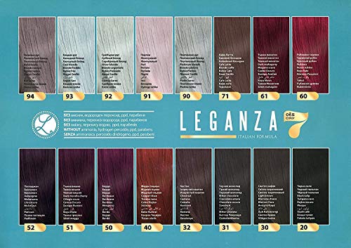 Leganza, Tinte Bálsamo Natural para el Cabello, Color Rubio Plateado 92