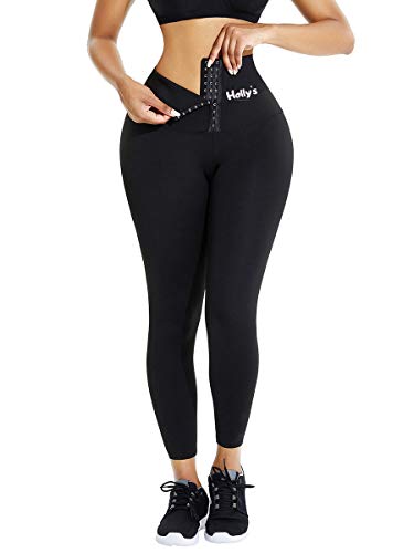 Leggings deportivos para mujer, cintura alta, planos, 2 en 1, corsé integrado, pantalones de yoga, fitness para correr, adelgazamiento, compresión posparto, anticelulitis, push up muslos (40)