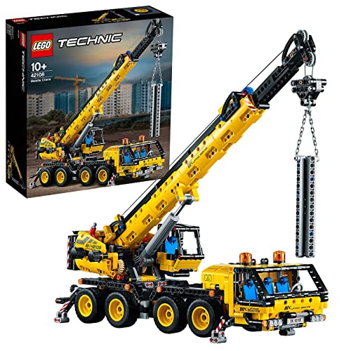 LEGO 42108 Technic Grúa Móvil, Camión de Juguete para Niños 10 Años, Vehículo de Construcción, Regalo Original