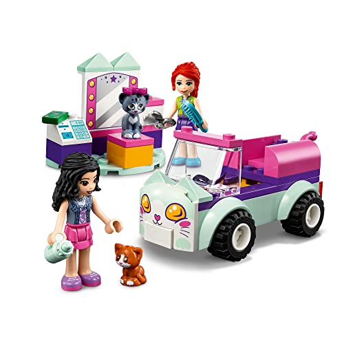 LEGO Friends 41439 Peluquería Felina MóvilCoche de Juguete para Niños y Niñas de 4 años con Gatitos y Mini Muñecas