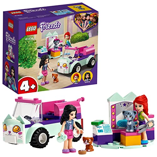 LEGO Friends 41439 Peluquería Felina MóvilCoche de Juguete para Niños y Niñas de 4 años con Gatitos y Mini Muñecas